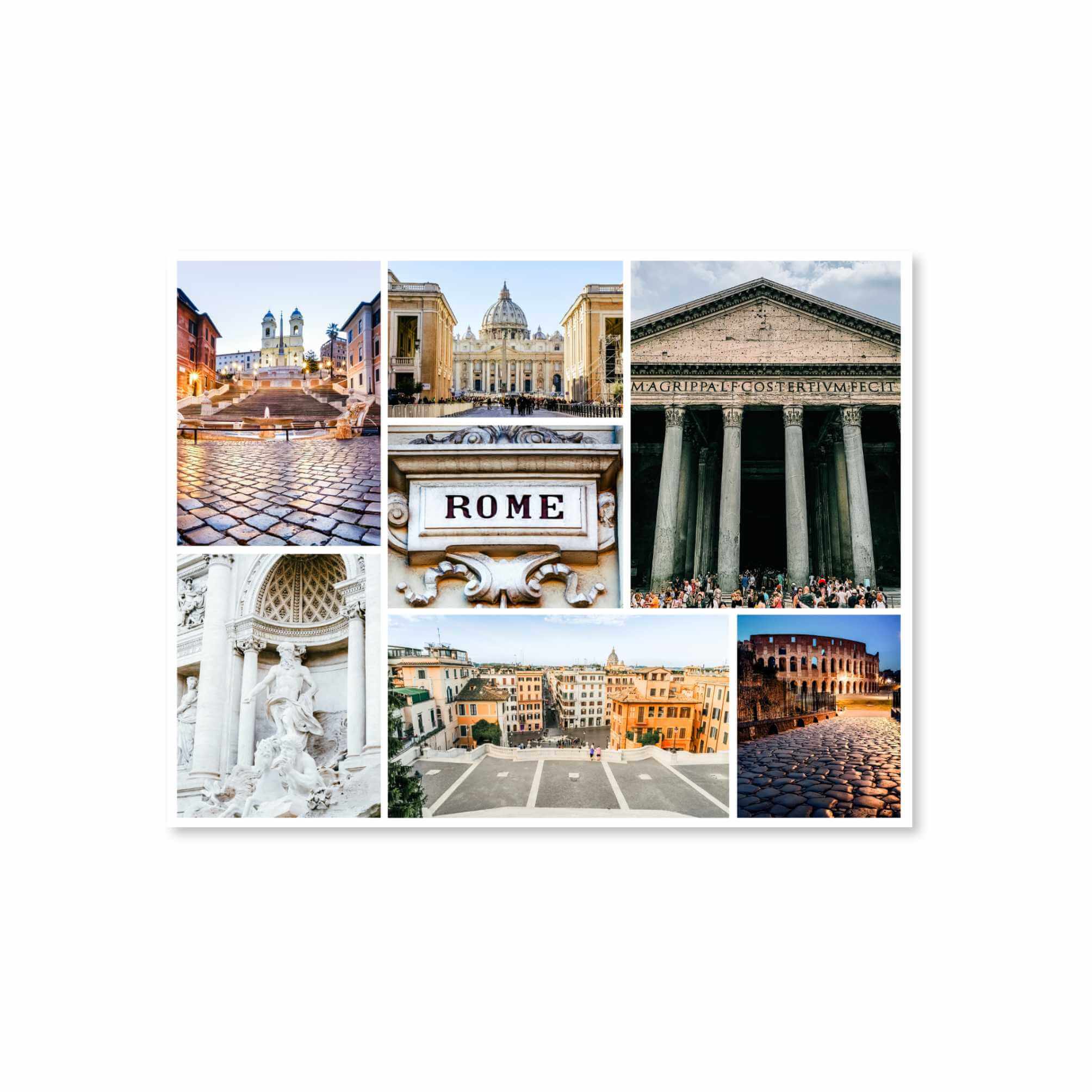 Rome Photo Collage Postcard
