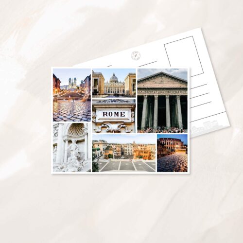 Rome photo collage postcard