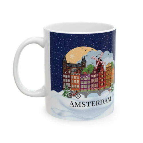 Amsterdam Christmas coffee mug