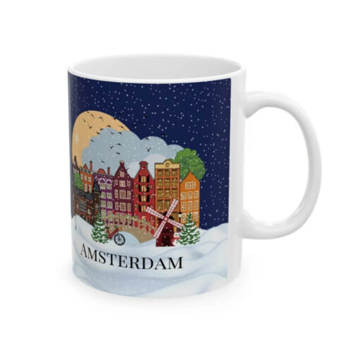 Amsterdam Christmas coffee mug