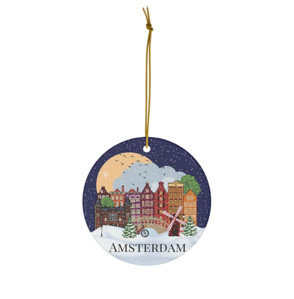Colourful Amsterdam Christmas ornament