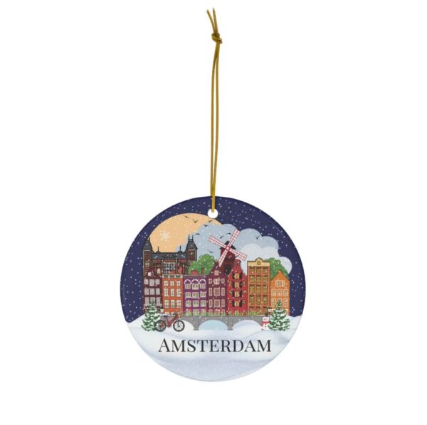 Colourful Amsterdam Christmas ornament