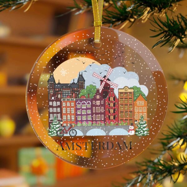 Colourful Amsterdam Christmas ornament