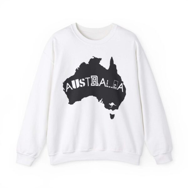 Australia crewneck country outline typography sweater