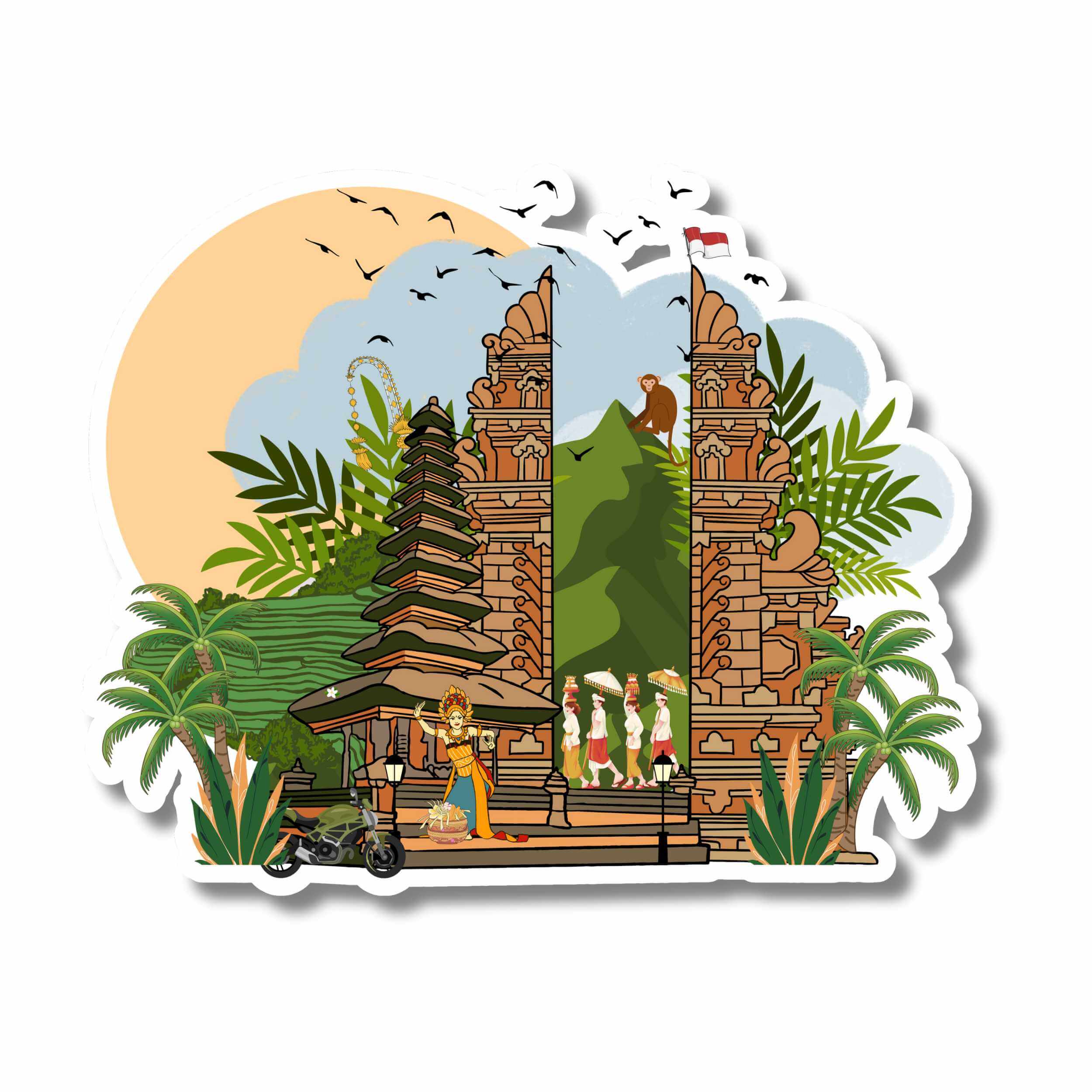 Bali Landmark Sticker