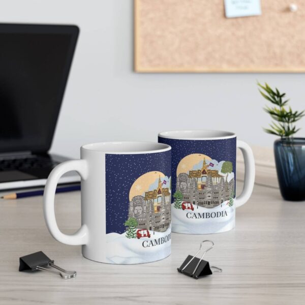 Cambodia Christmas coffee mug