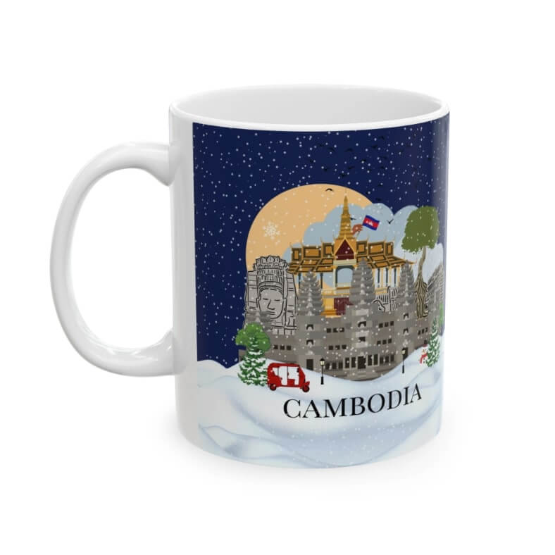 Cambodia Christmas Mug
