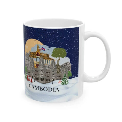 Cambodia Christmas coffee mug