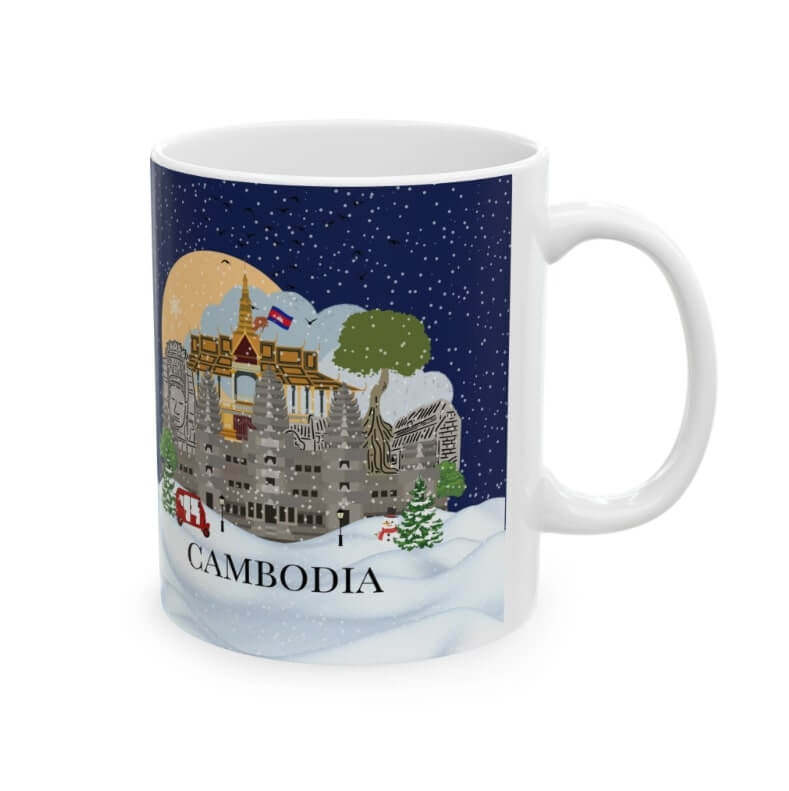 Cambodia Christmas Mug