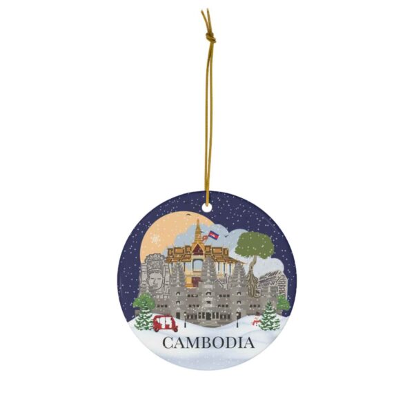 Colourful Cambodia Christmas ornament