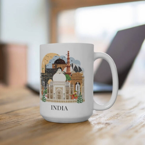 India Christmas coffee mug