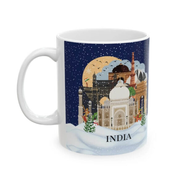 India Christmas coffee mug