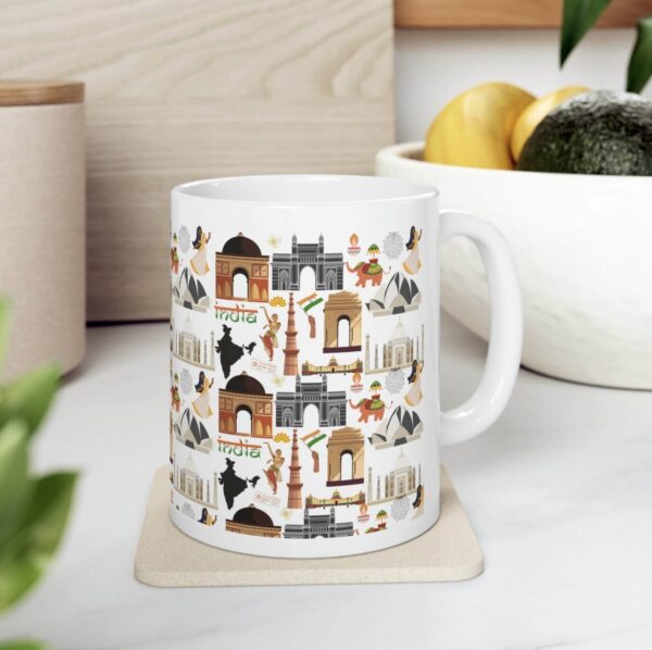 India pattern coffee mug