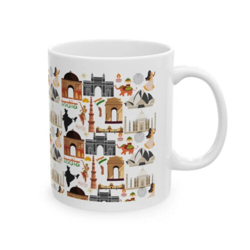 India pattern coffee mug