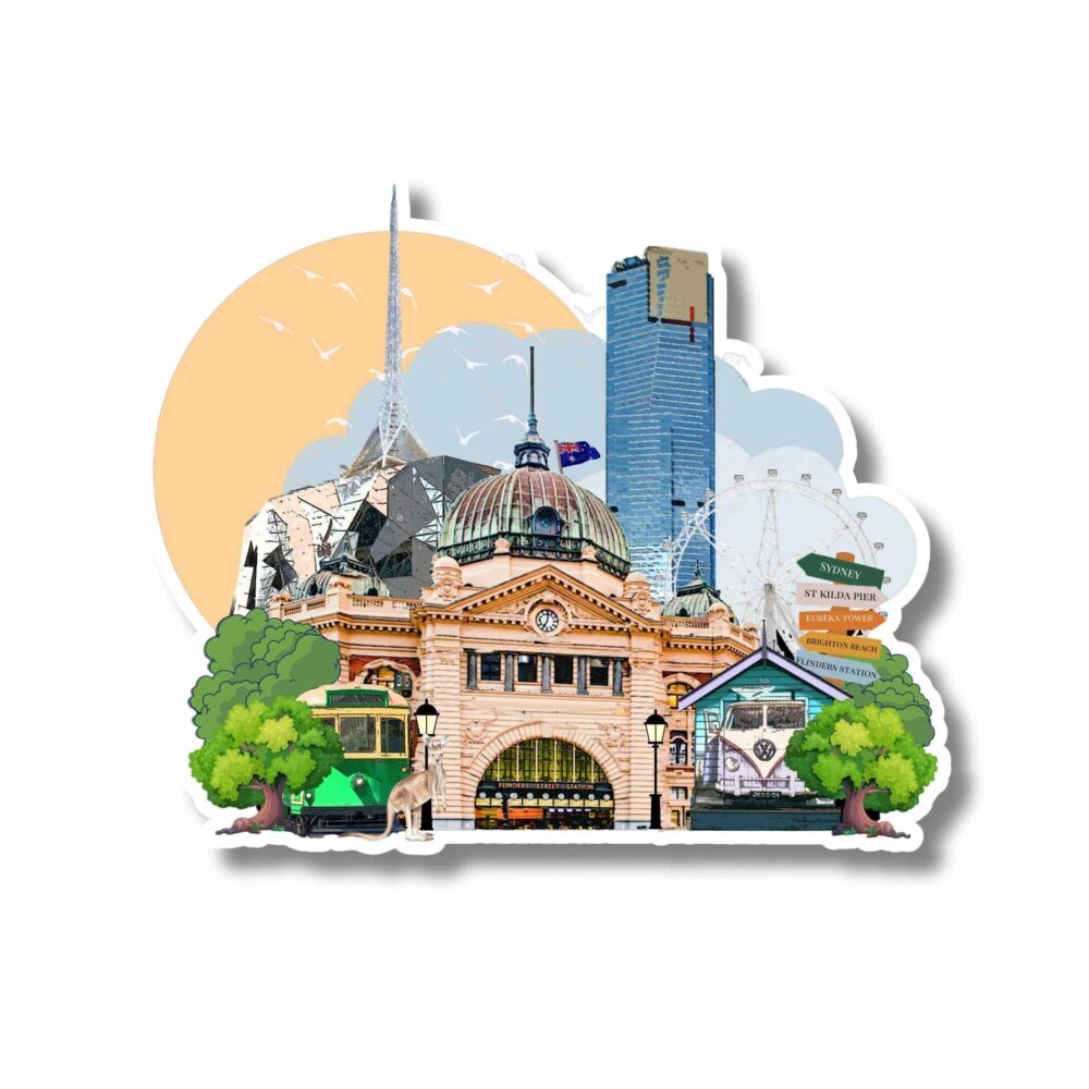 Melbourne sticker Melbourne Landmark Sticker