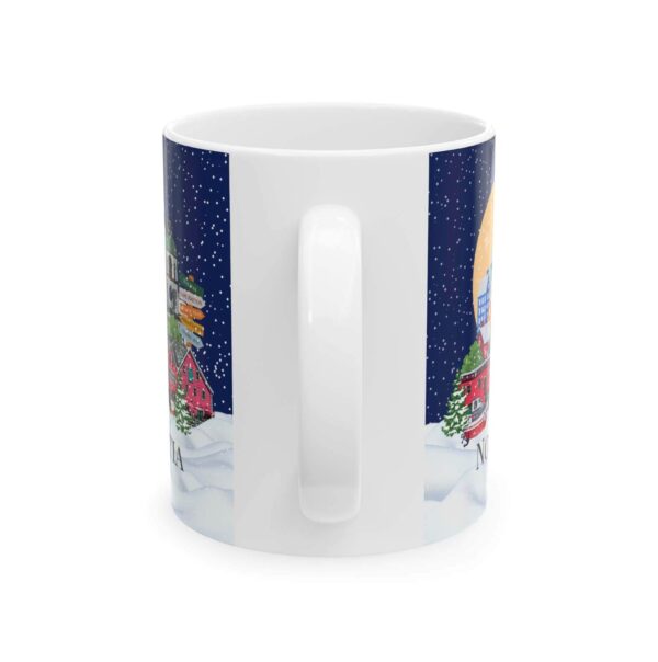 Colourful Christmas Nova Scotia landmarks coffee mug