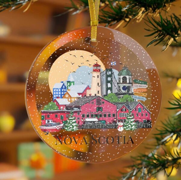 Colourful Nova Scotia Christmas ornament