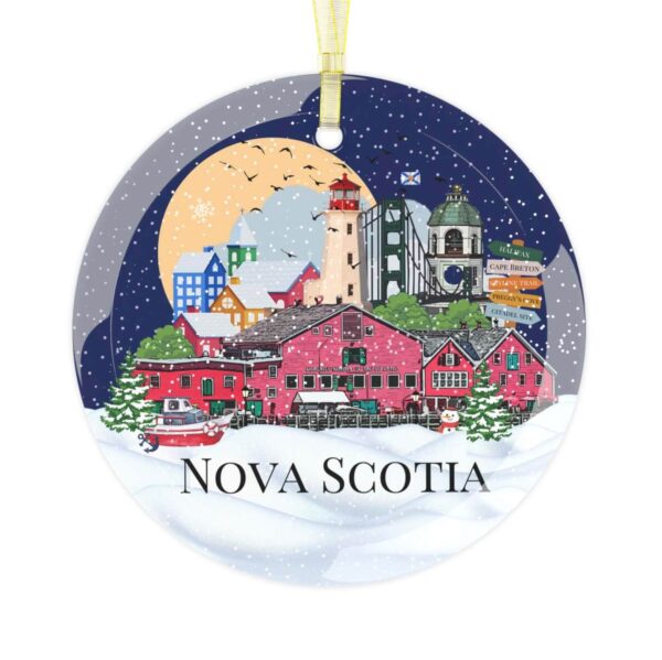 Colourful Nova Scotia Christmas ornament