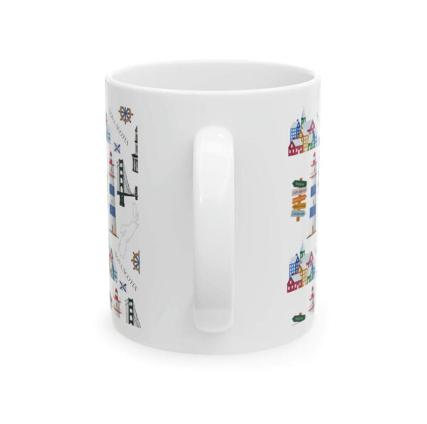Colourful Nova Scotia pattern coffee mug
