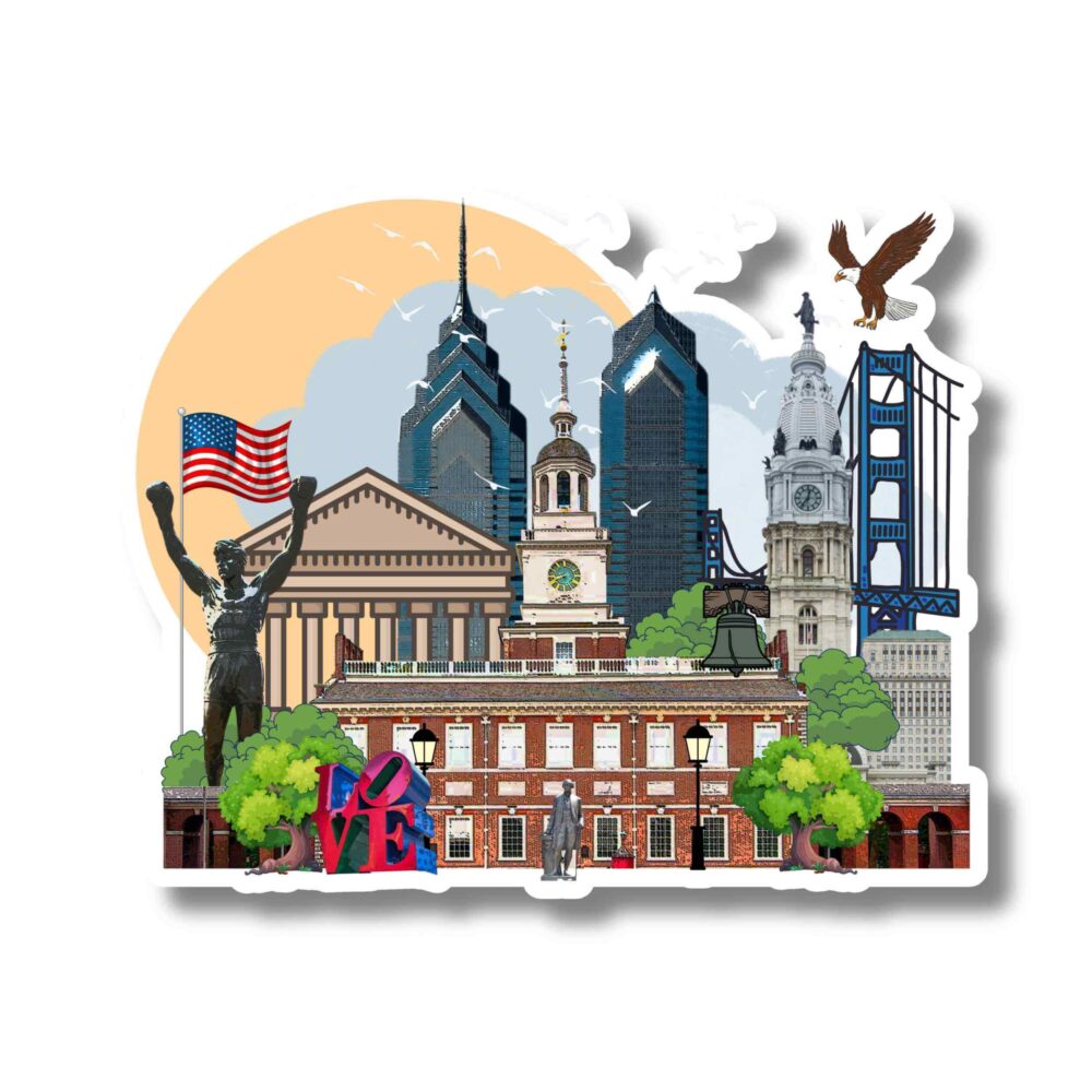 Philadelphia stickers Philadelphia Landmark Sticker