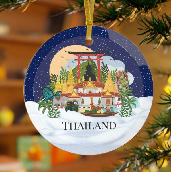 Colourful Thailand Christmas ornament