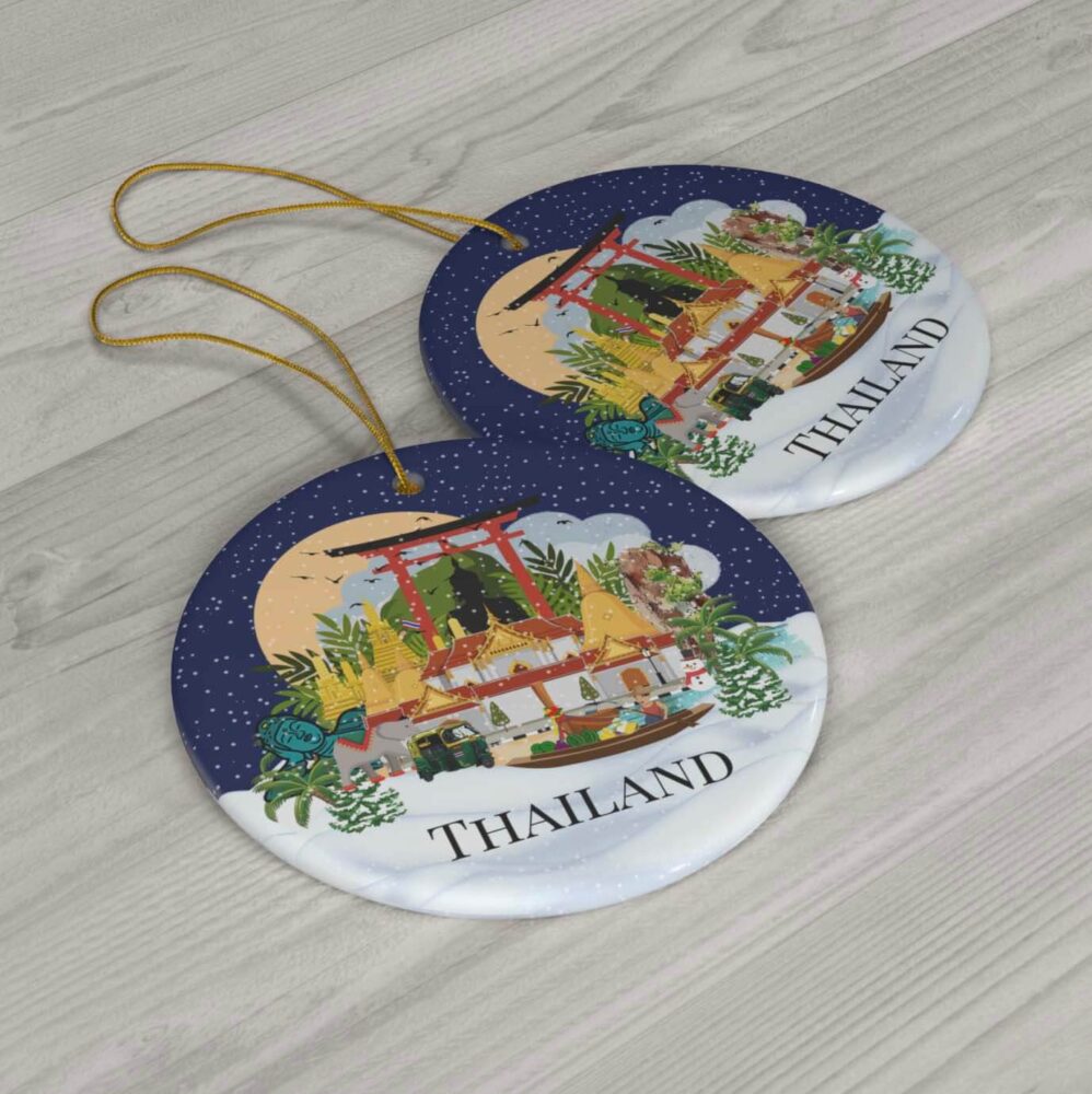 Colourful Thailand Christmas ornament