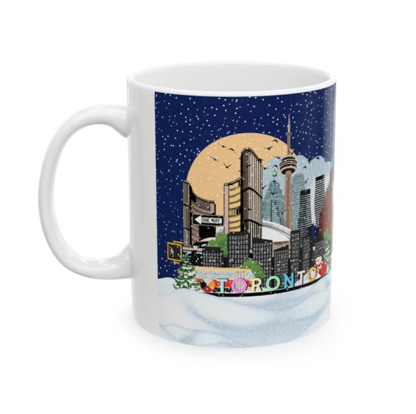 Colourful Toronto Christmas landmarks coffee mug