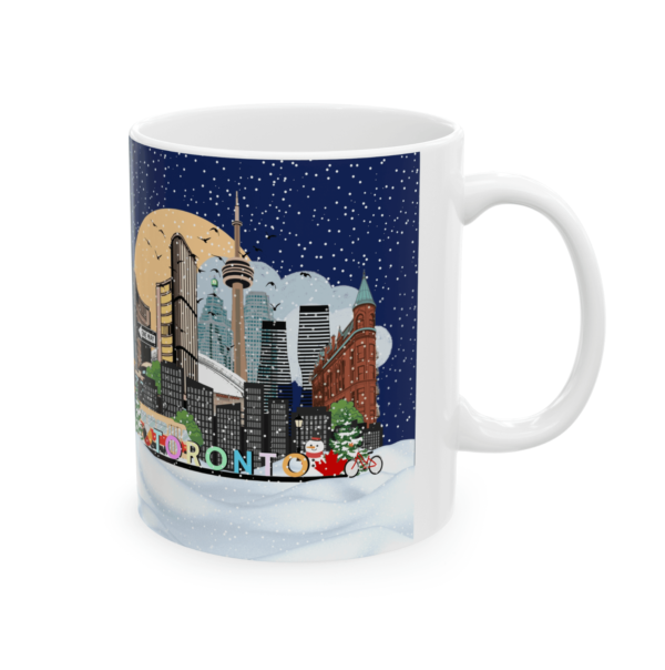 Colourful Toronto Christmas landmarks coffee mug