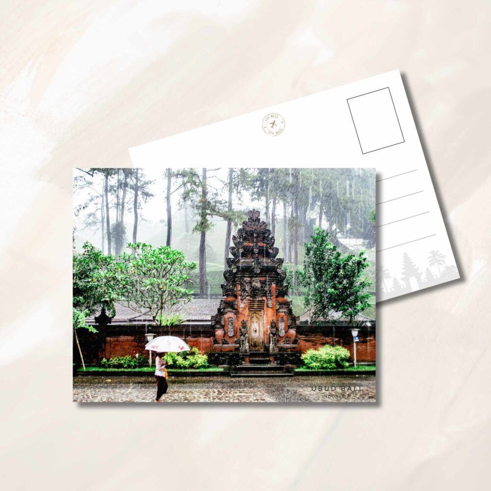 Rainy days at Tirta Empul Postcard