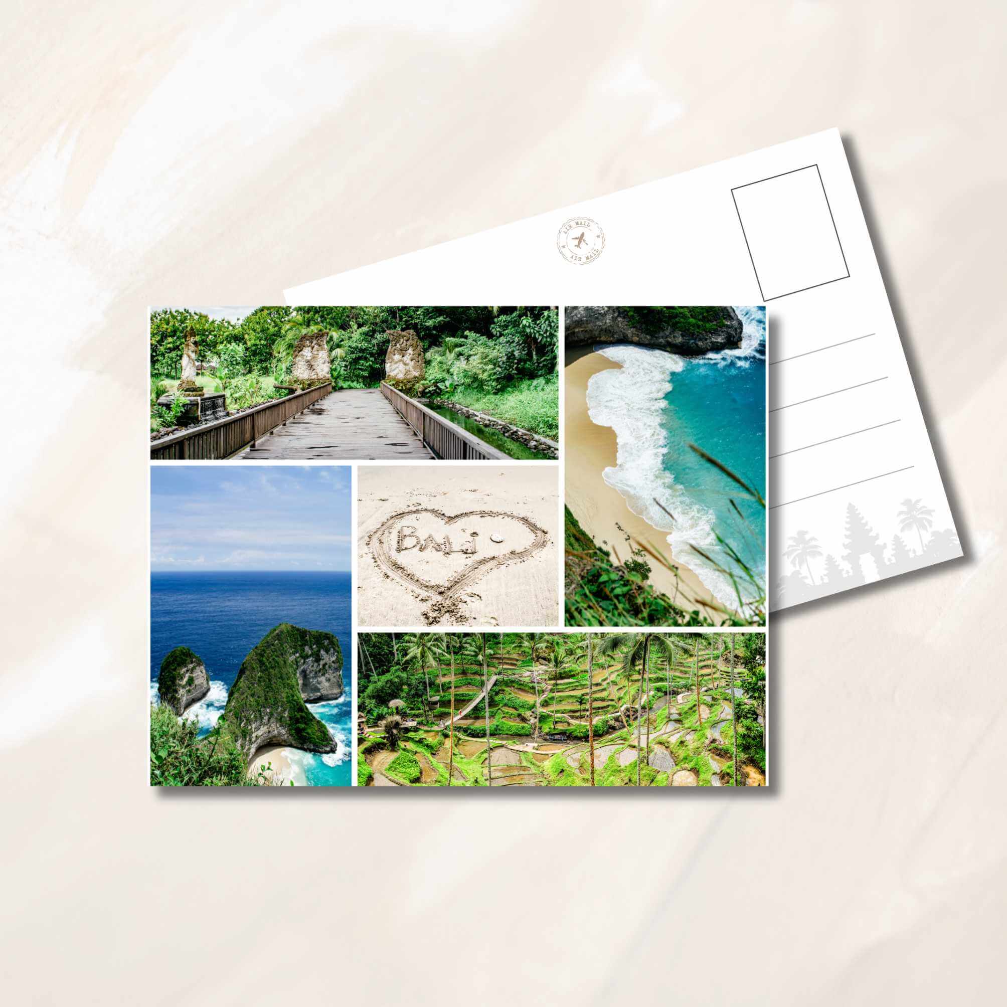 Bali photo collage Postcard