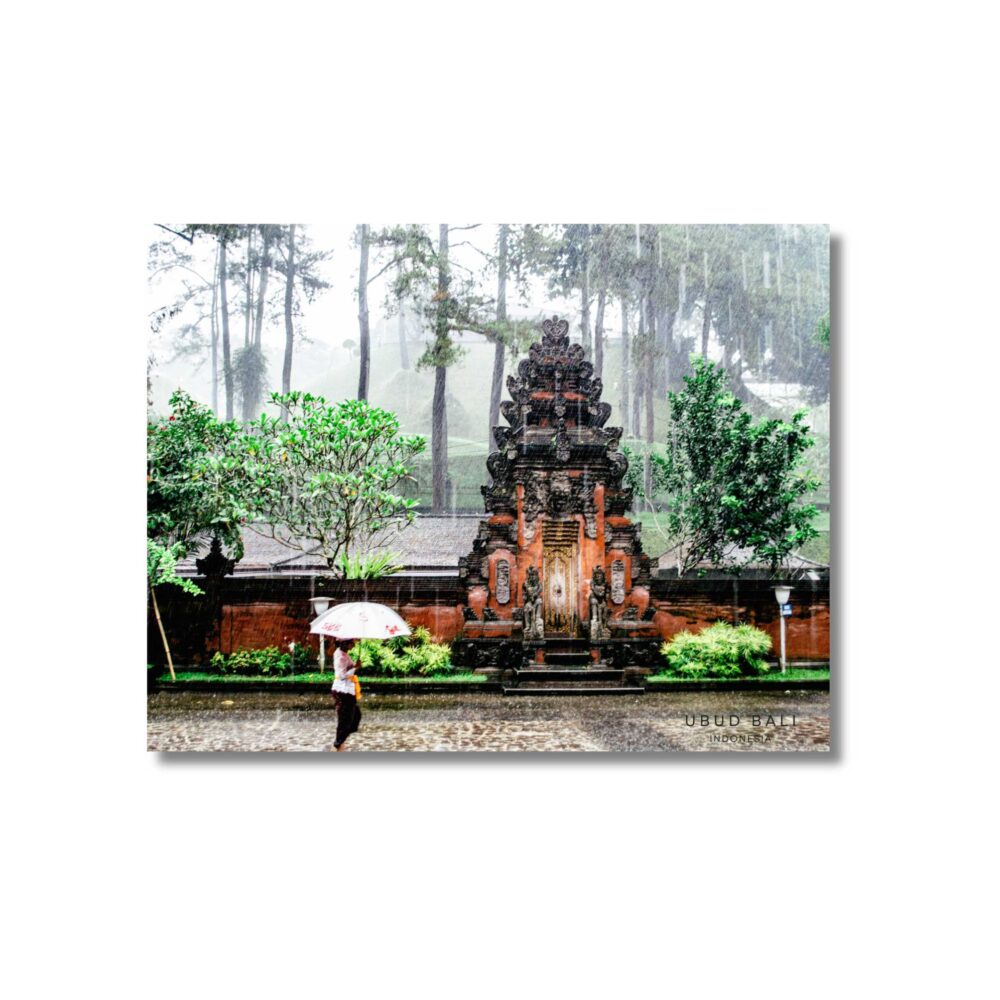 Rainy days at Tirta Empul Postcard