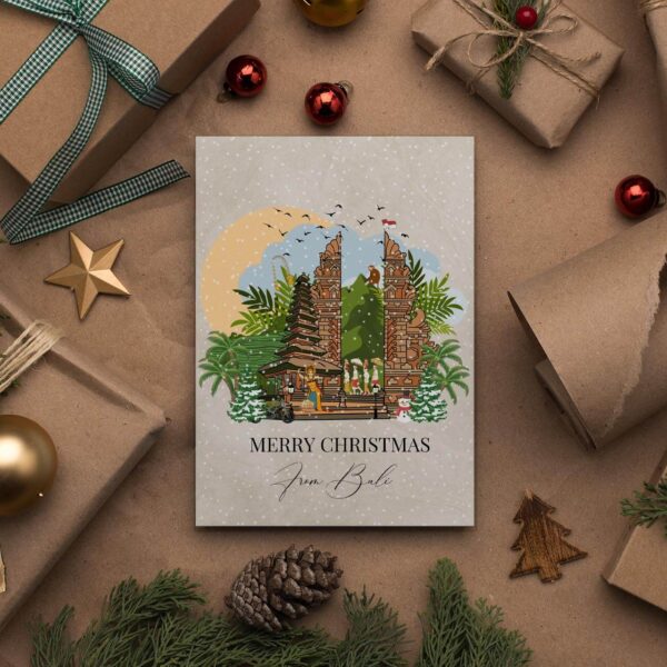 Bali Christmas Greeting Card