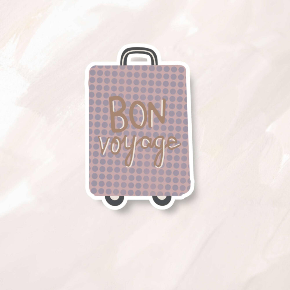 Bon Voyage Suitcase Sticker