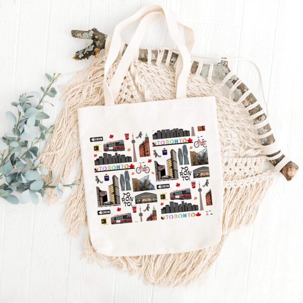 Toronto Pattern Tote Bag - Image 3