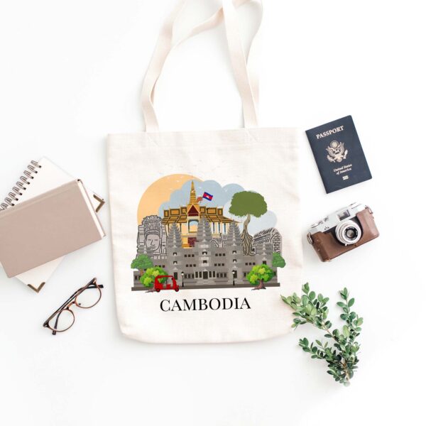 Cambodia Tote Bag - Image 2