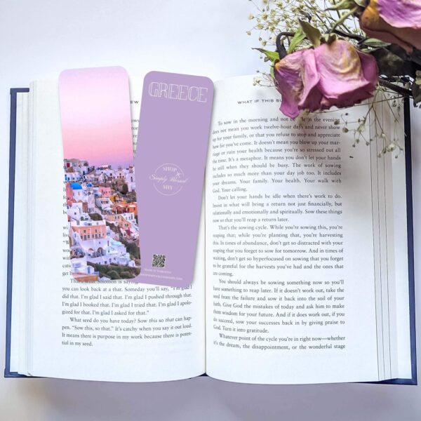 Santorini Sunset Greece Bookmark