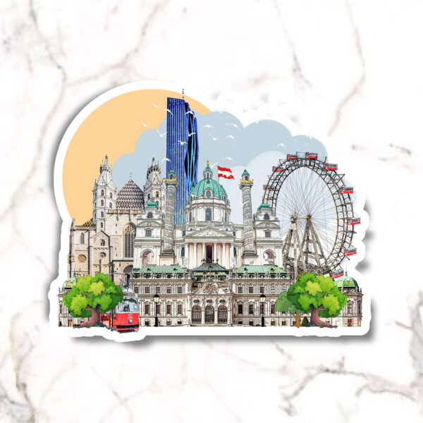 Colourful Vienna sticker