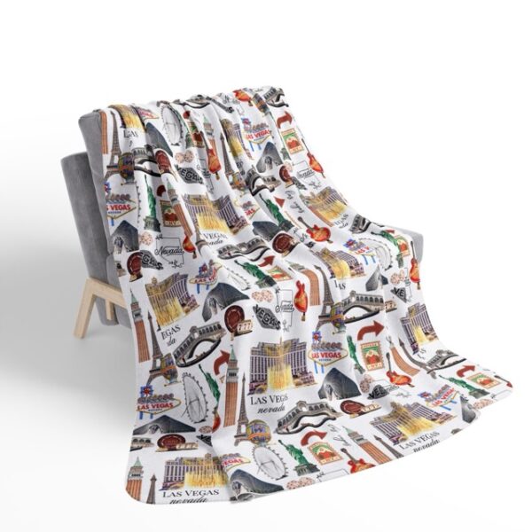 Las Vegas Pattern Sherpa Blanket