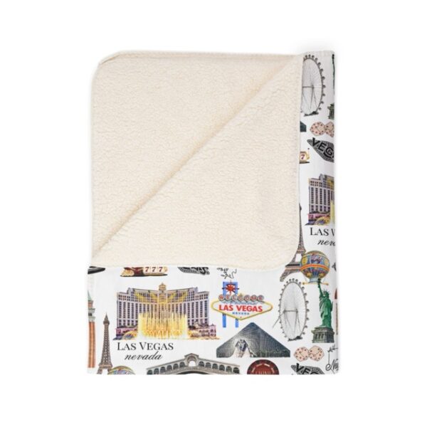 Las Vegas Pattern Sherpa Blanket - Image 4