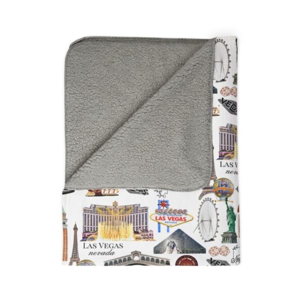 Las Vegas Pattern Sherpa Blanket - Image 5