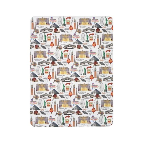 Las Vegas Pattern Sherpa Blanket - Image 3