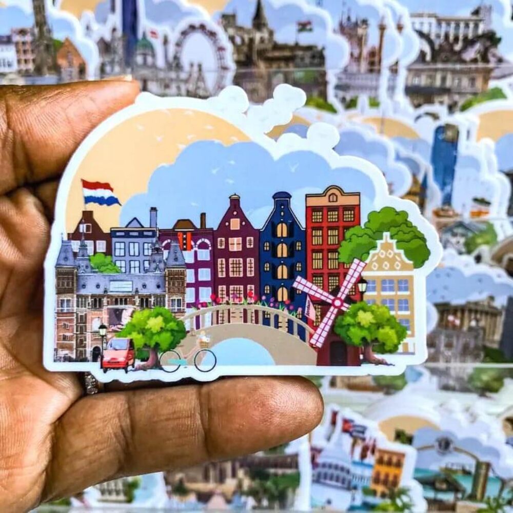 Amsterdam Landmark Sticker