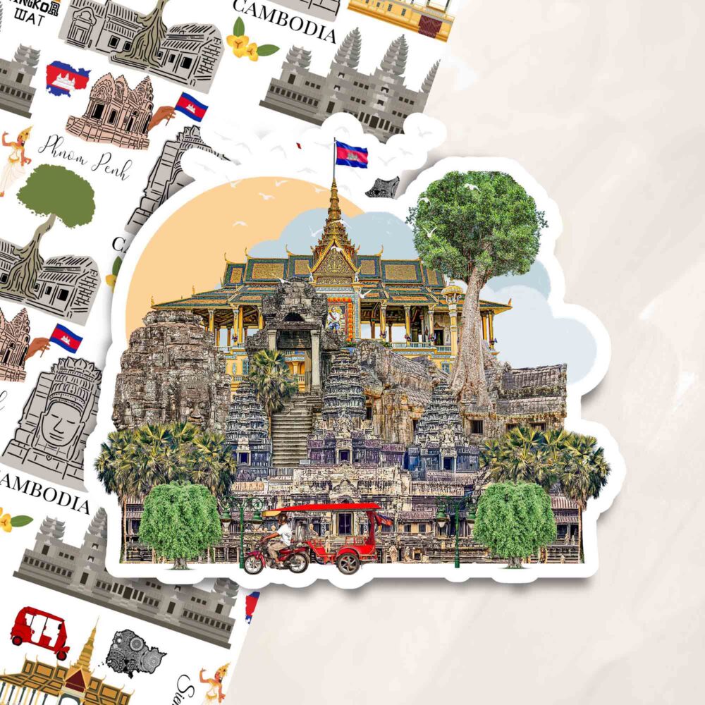 Cambodia Landmark Sticker