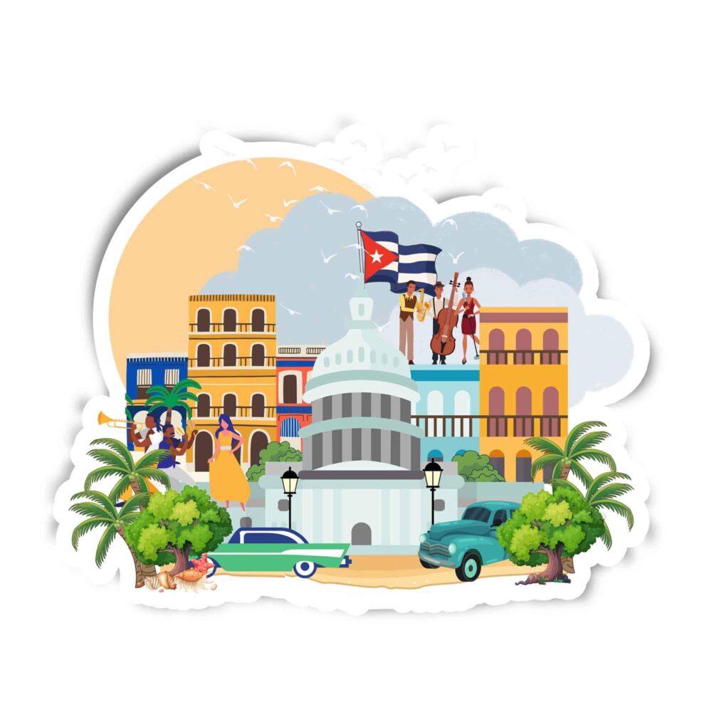 Cuba Sticker Cuba Landmark Sticker