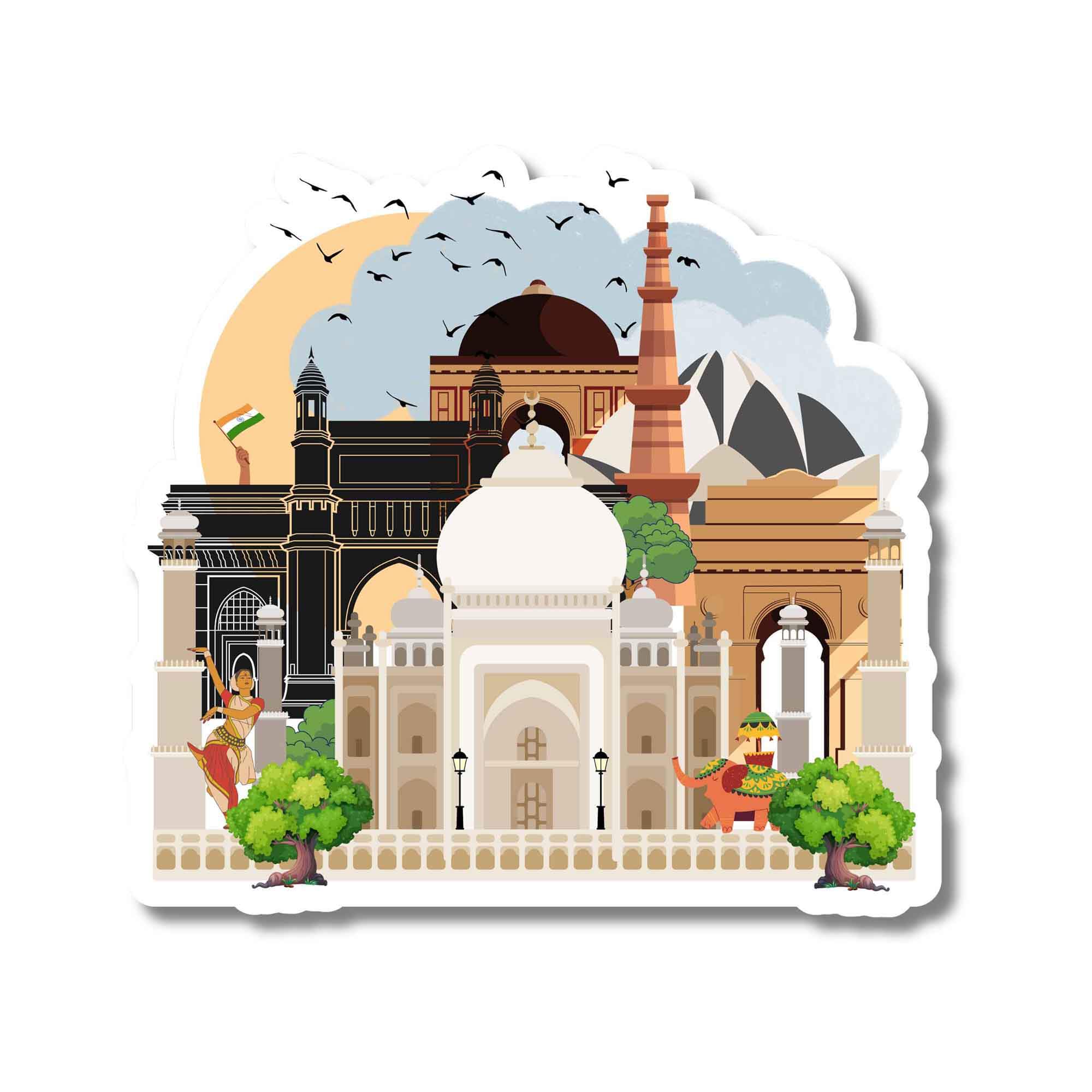 India Sticker India Landmark Sticker