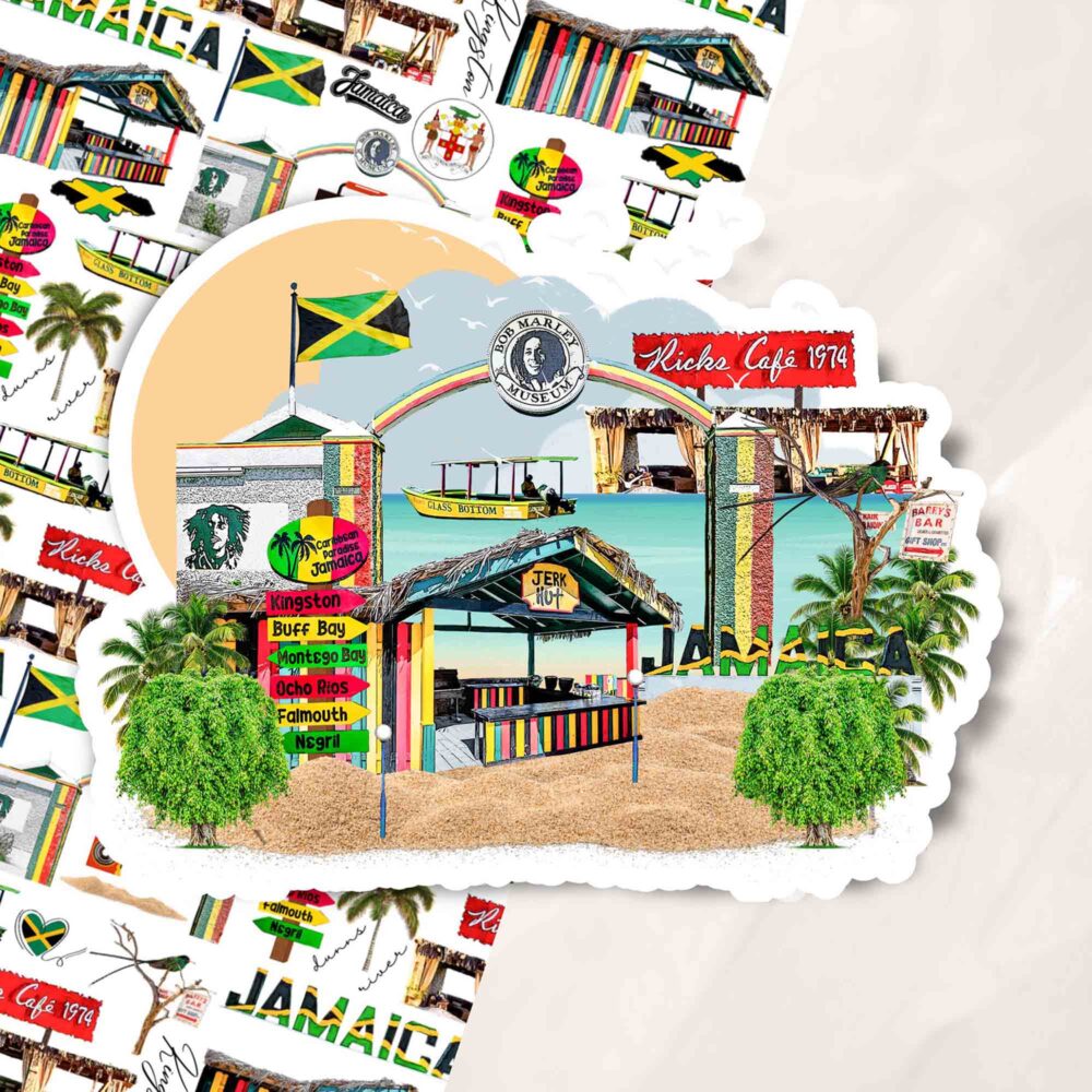 Jamaica Landmark Sticker