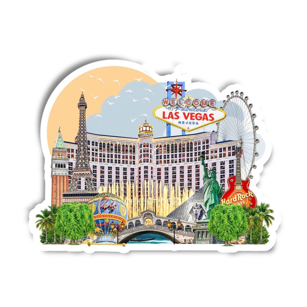Las Vegas Landmark Sticker1 Las Vegas Landmark Sticker