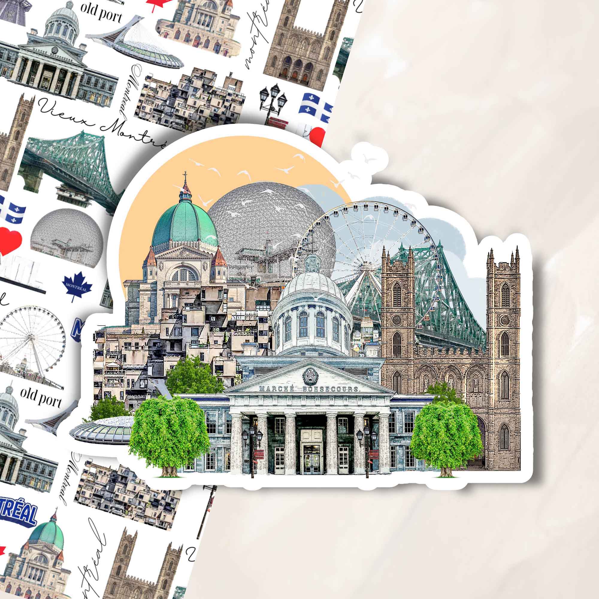 Montreal Landmark Travel Stickers