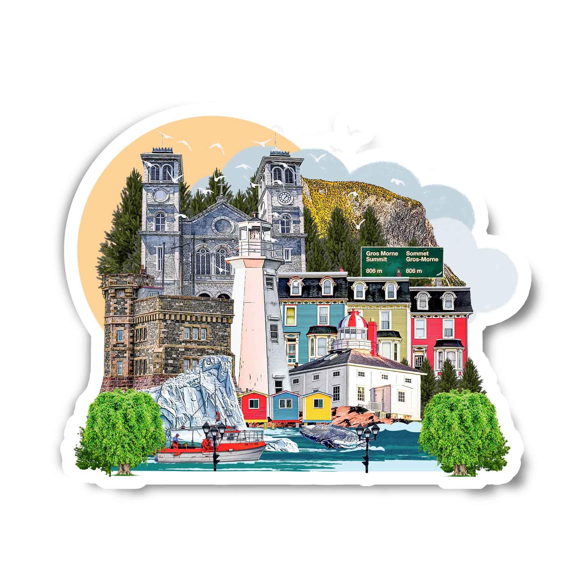 Newfoundland Landmark Sticker Newfoundland Landmark Sticker