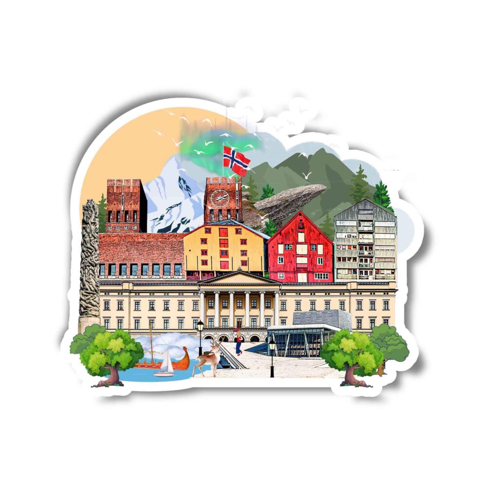 Norway Sticker Norway Landmark Sticker